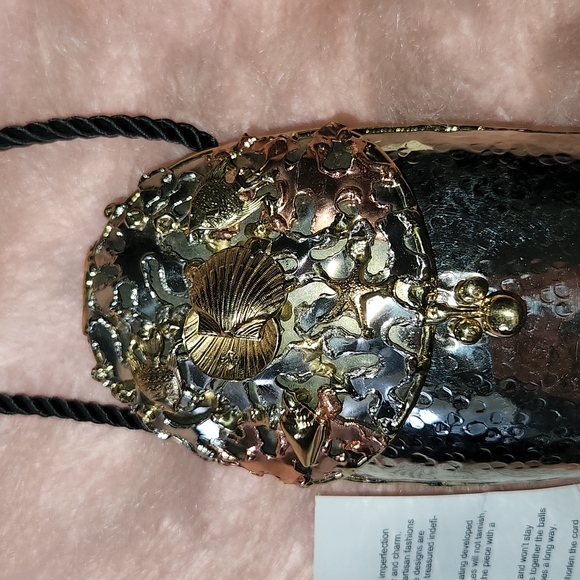 Lunacy Designs Metal Crossbody Glasses Holder Oblong Bag ~ New - Picture 2 of 8